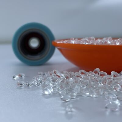 Materiale in TPU fonoassorbente e resistente all'usura utilizzato nella produzione di ruote